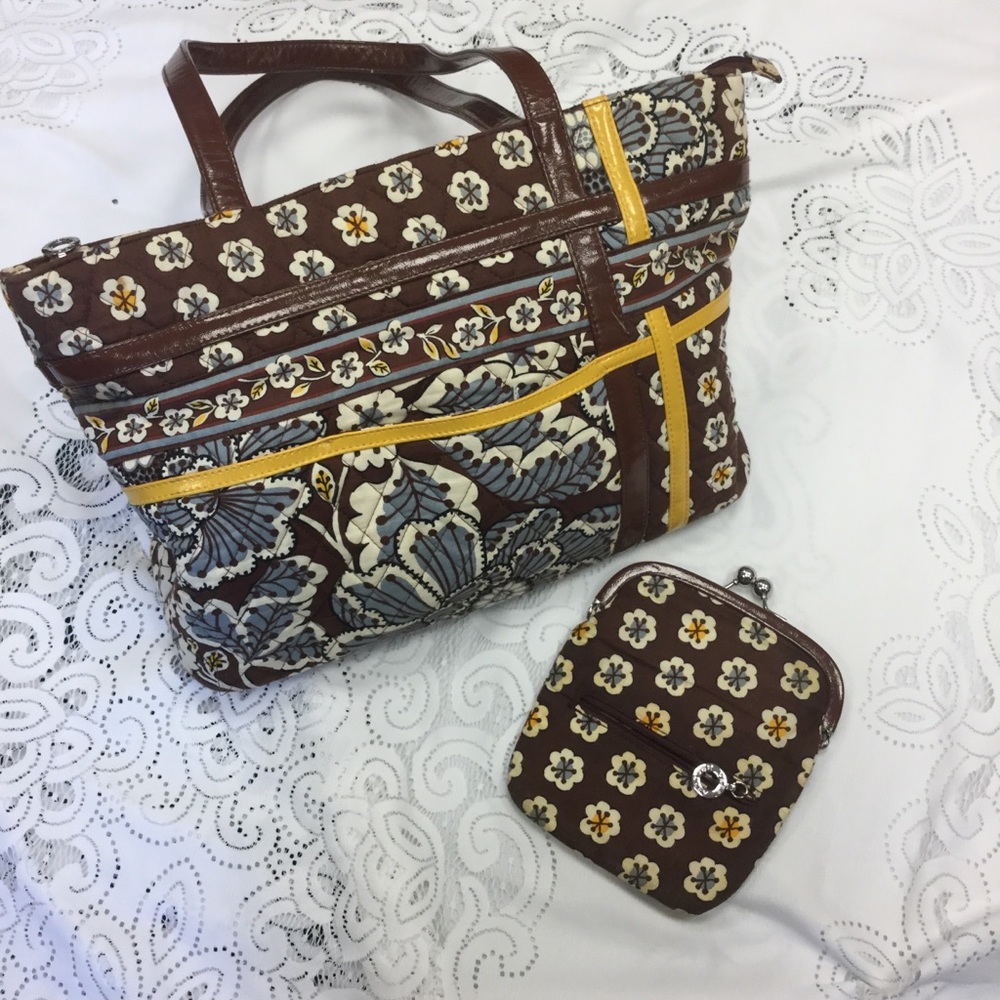 Vera Bradley shoulder bag & purse set